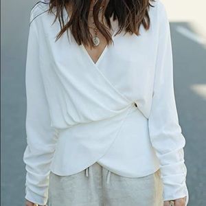 Ivory Peplum Blouse